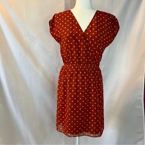 THML dress orange dot sz small
